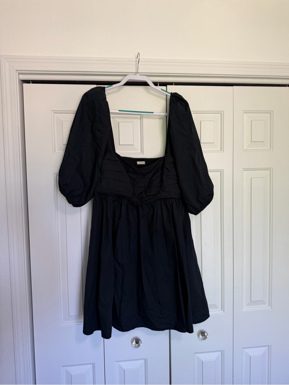 Abercrombie & Fitch Black Puff Sleeve Mini Dress